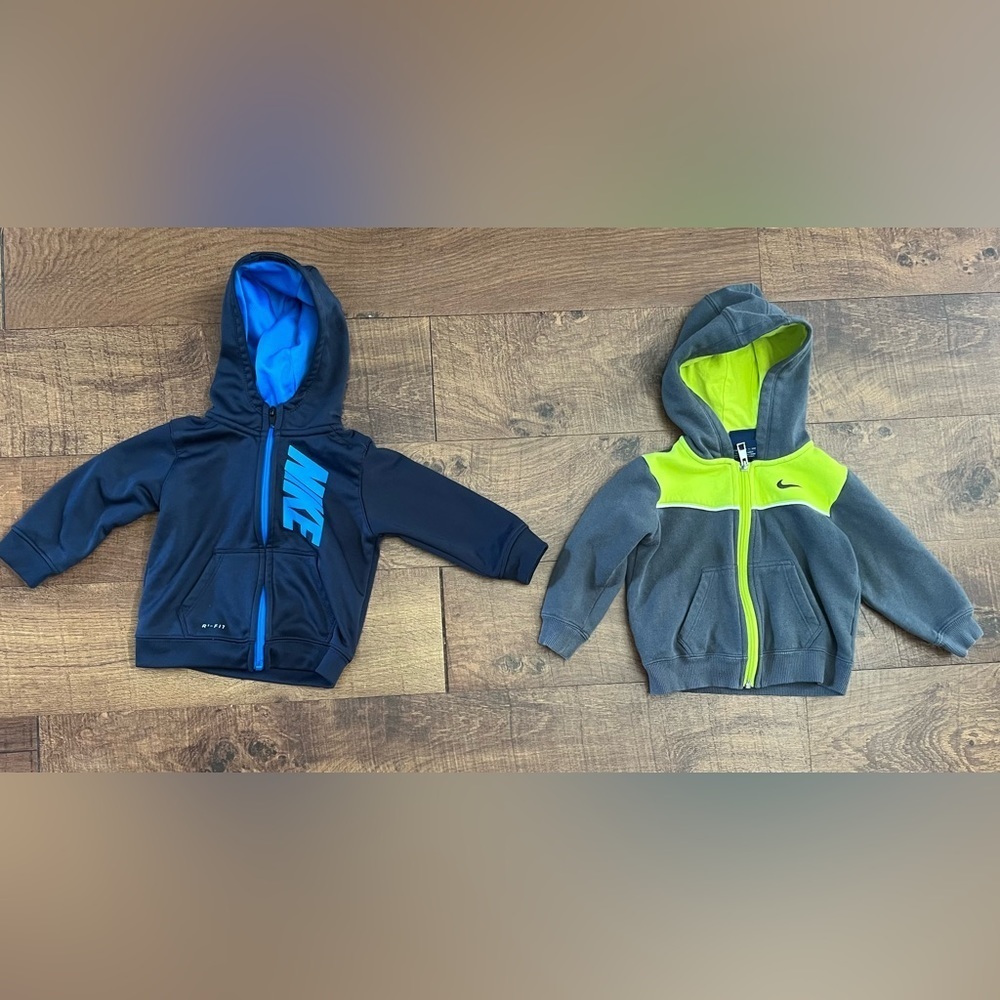 Nike toddler unisex boy girl hoodies 2 total 18 months